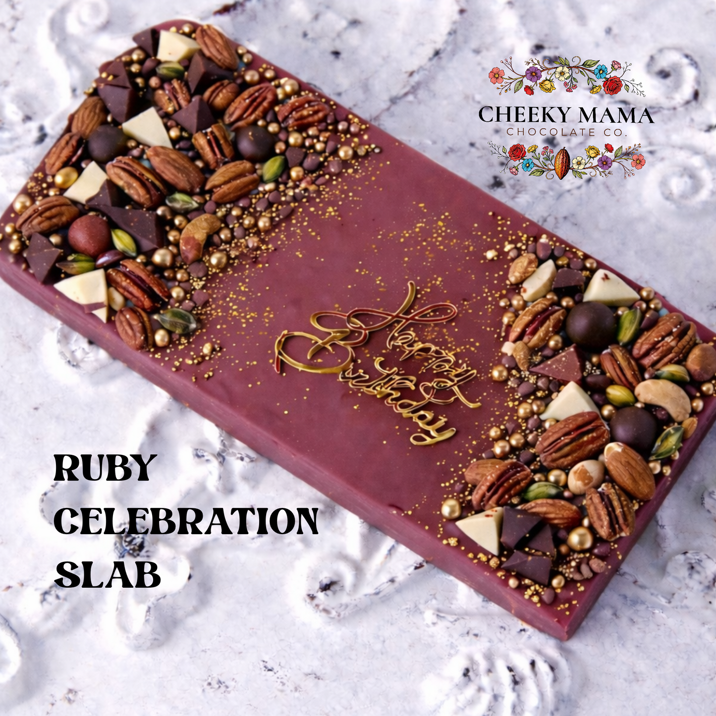 Personalized Celebration Slab - Say It In Chocolate