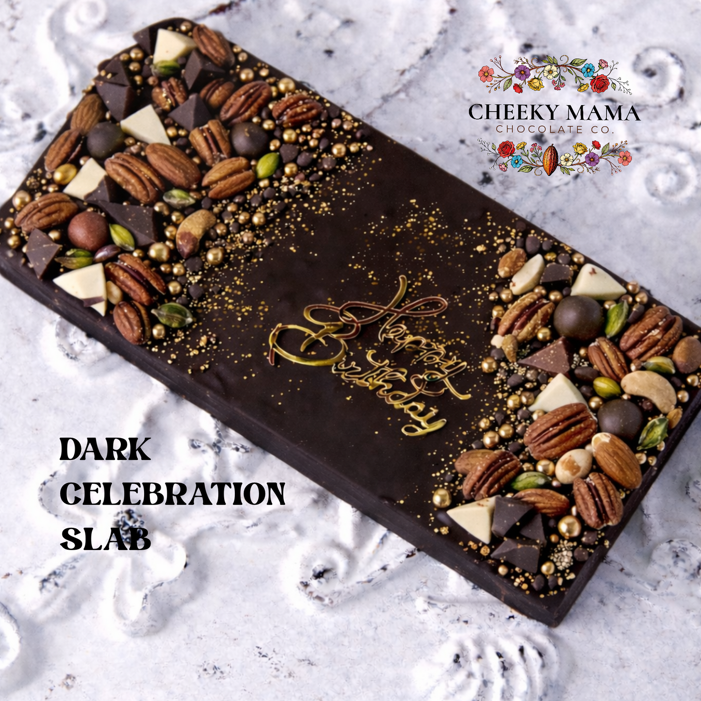 Personalized Celebration Slab - Say It In Chocolate