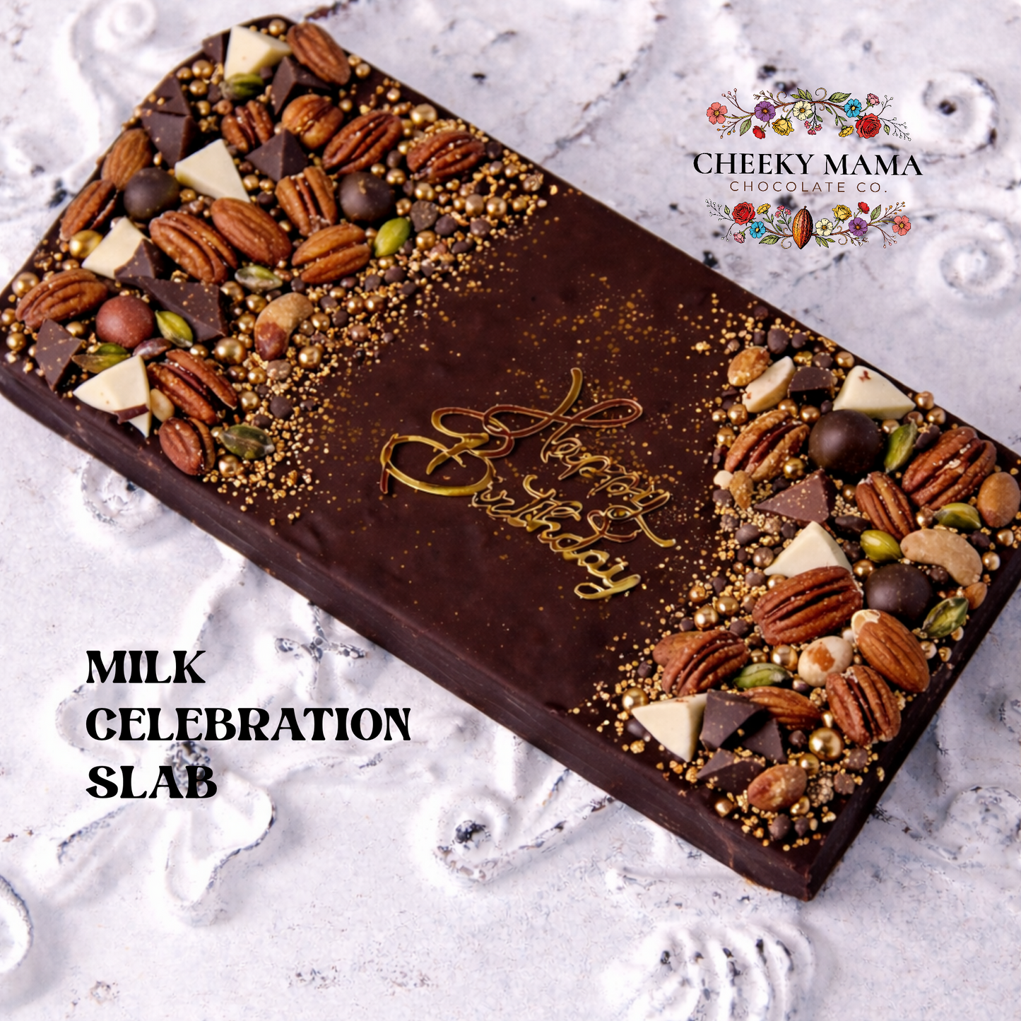 Personalized Celebration Slab - Say It In Chocolate