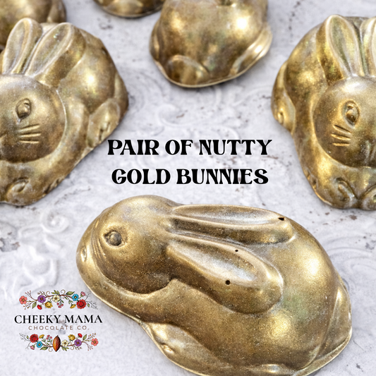 Pair of Nutty Gold Bunnies