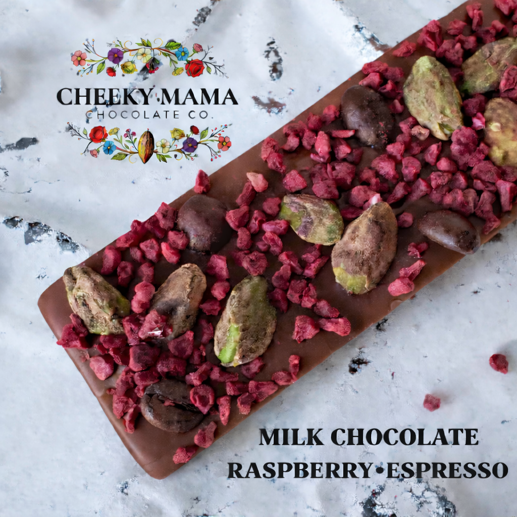 Raspberry•Espresso Artisanal Belgian Chocolate Bark