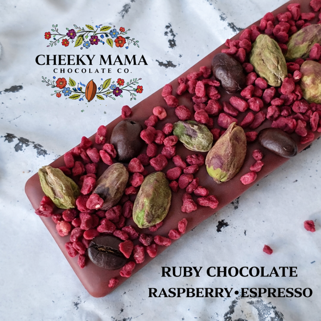 Raspberry•Espresso Artisanal Belgian Chocolate Bark