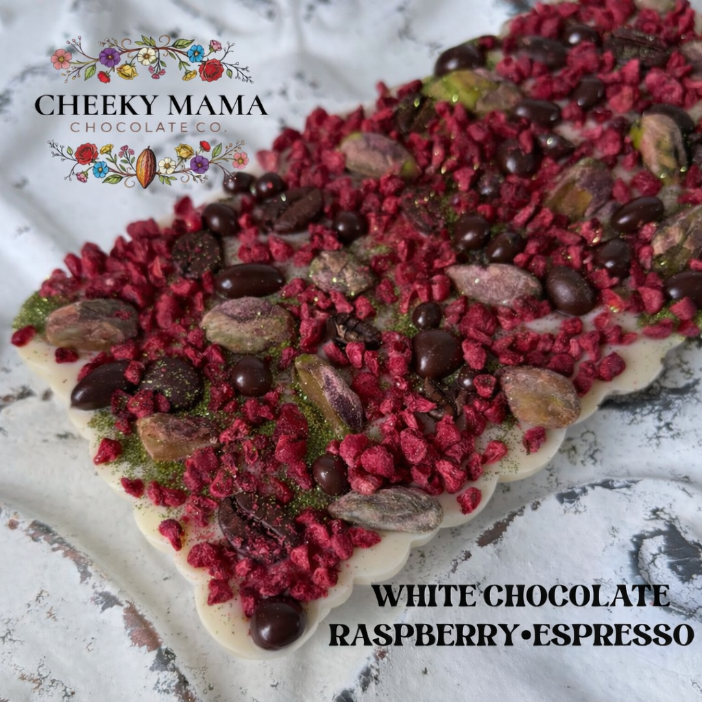 Raspberry•Espresso Artisanal Belgian Chocolate Bark
