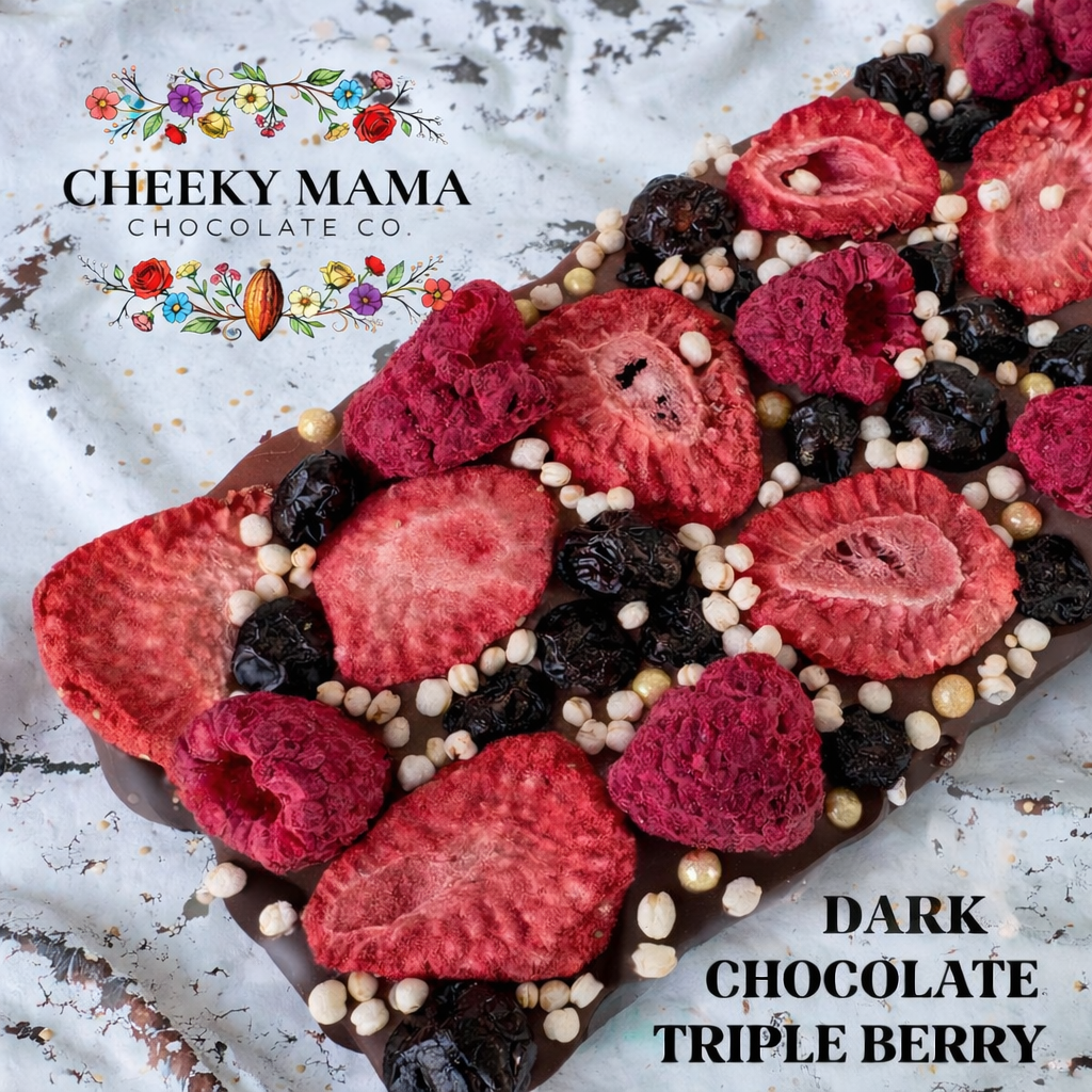 Triple Berry Artisanal Belgian Chocolate Bark