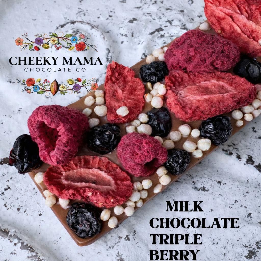 Triple Berry Artisanal Belgian Chocolate Bark