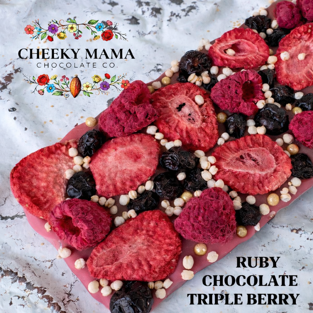 Triple Berry Artisanal Belgian Chocolate Bark