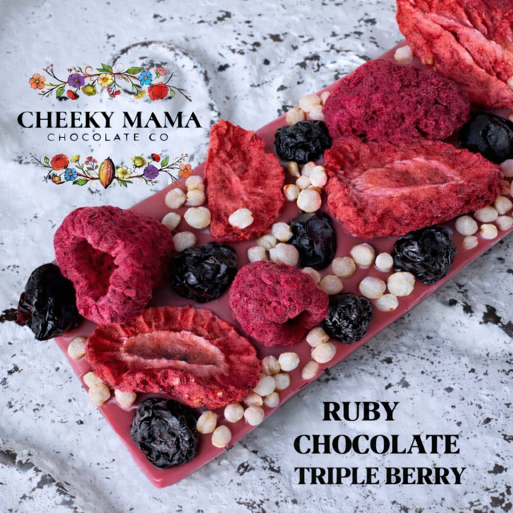 Triple Berry Artisanal Belgian Chocolate Bark