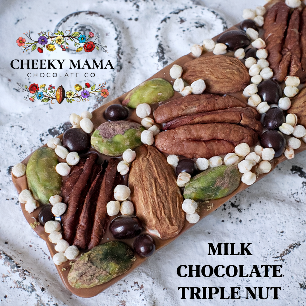 Triple Nut Artisanal Belgian Chocolate Bark